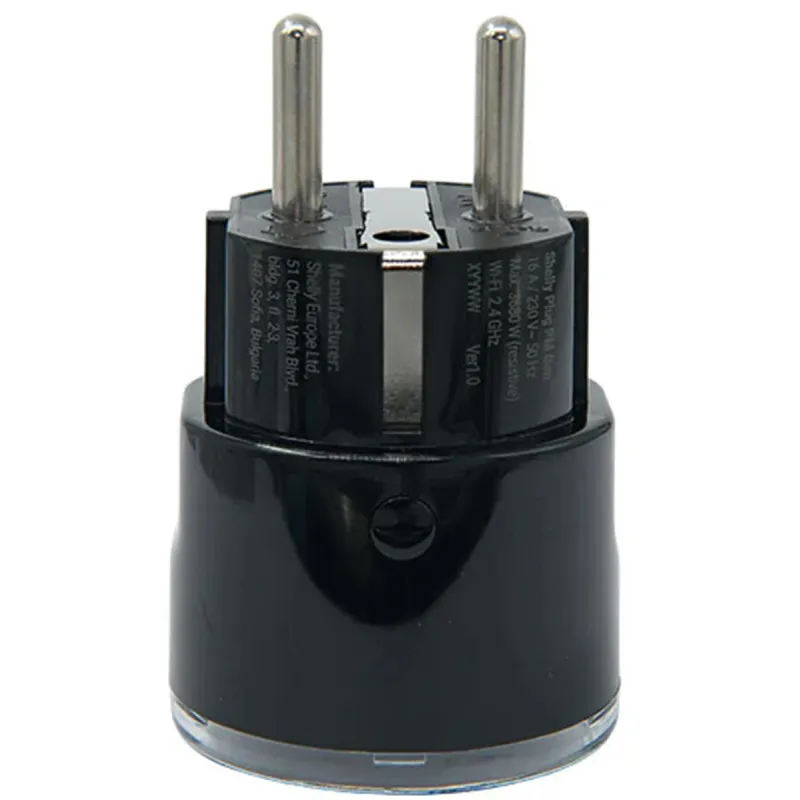 Shelly Plug PM Gen3 Matter 13A smart socket, black